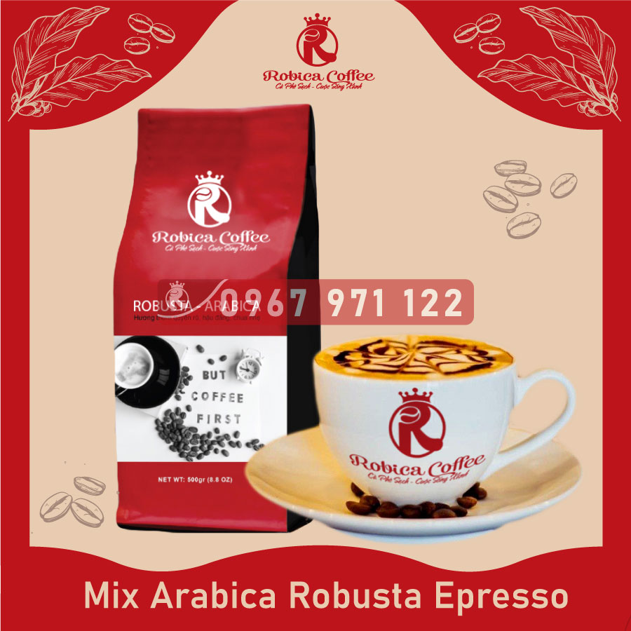 cà phê gói mix Arabica Robusta hương thơm hòa quyện