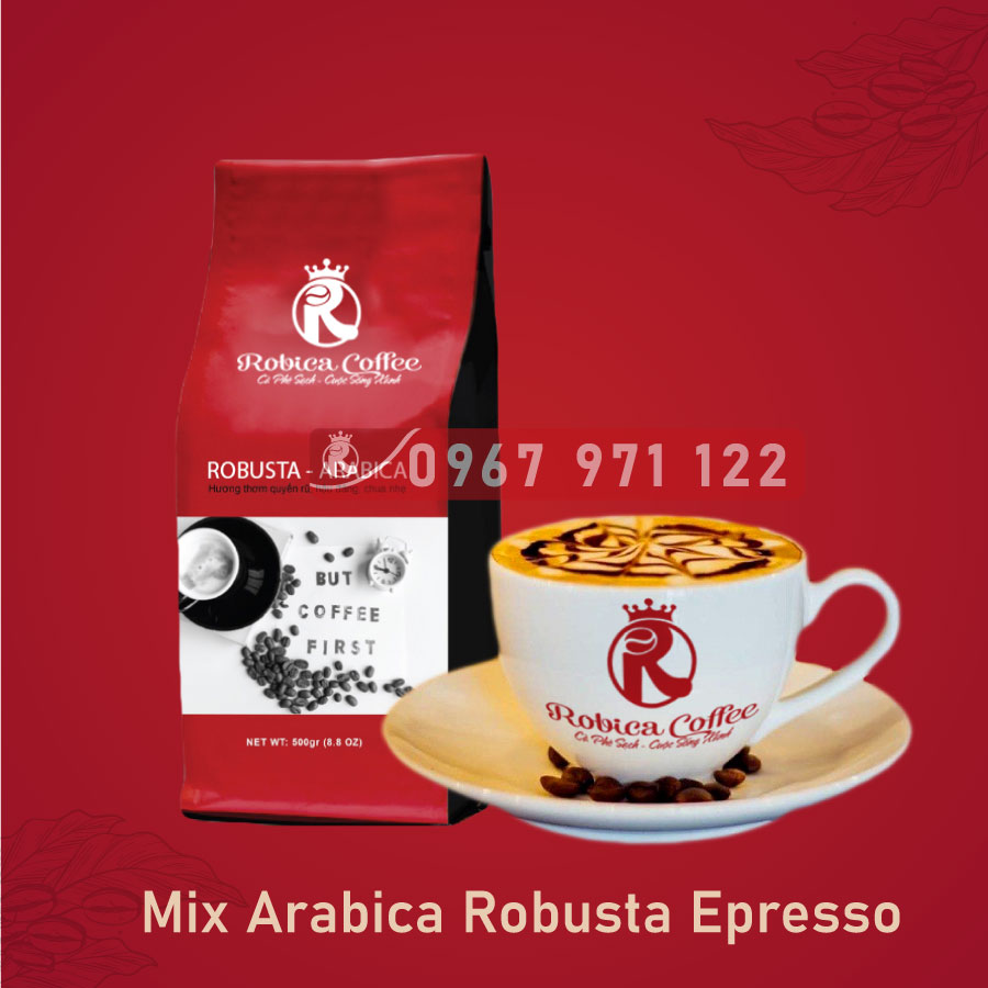 mix Arabica Robusta Espresso thương hiệu Robica hòa quyện kết hợp