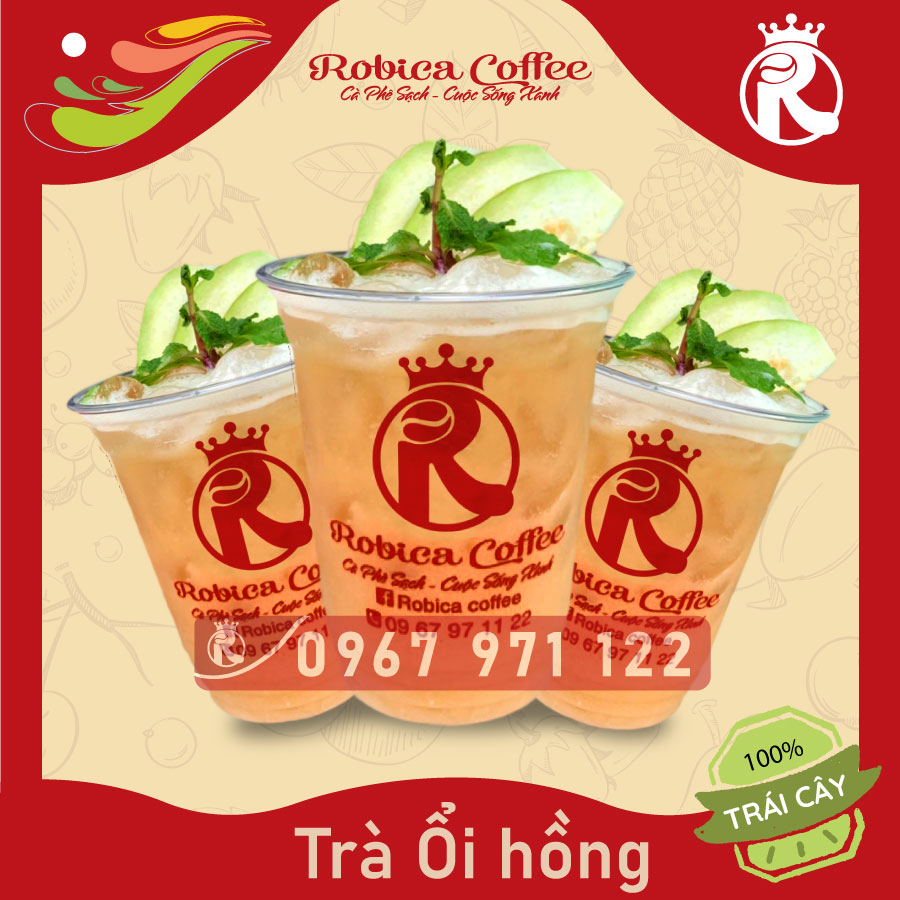 trà ổi hồng thương hiệu Robica Coffee